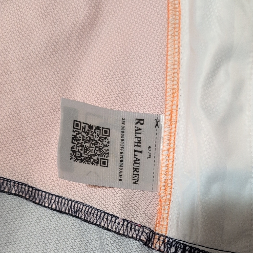 Navy and White Windbreaker with High Collar and Color-Blocked Design - Picture 10 of 16